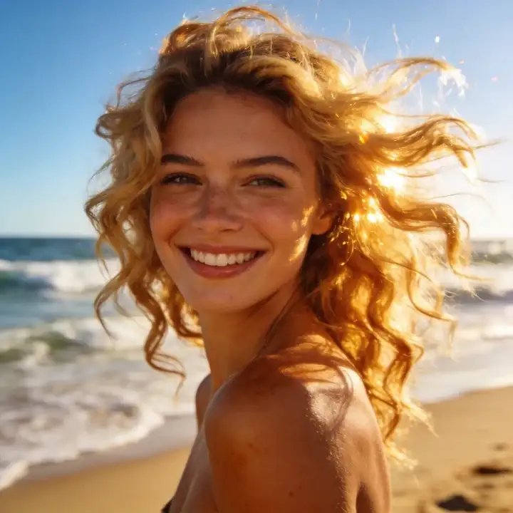 Golden blonde hair color