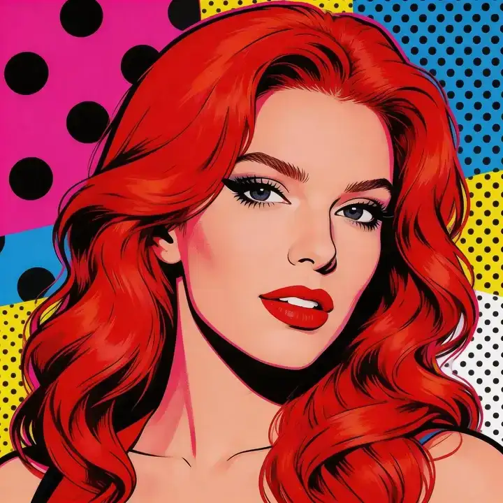 Vibrant red hair color