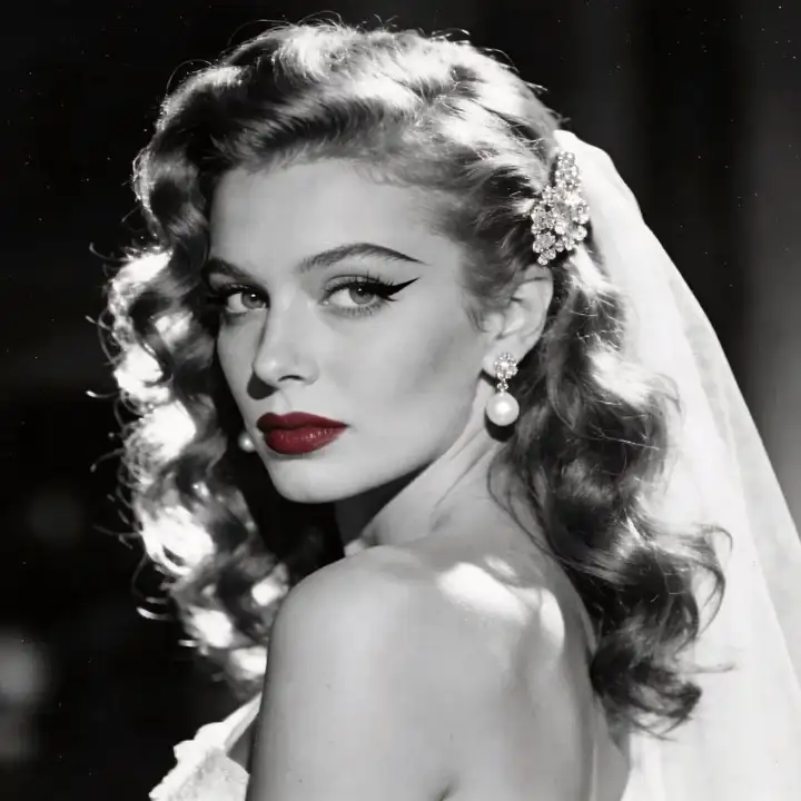 Bold Red Lip Bridal Makeup